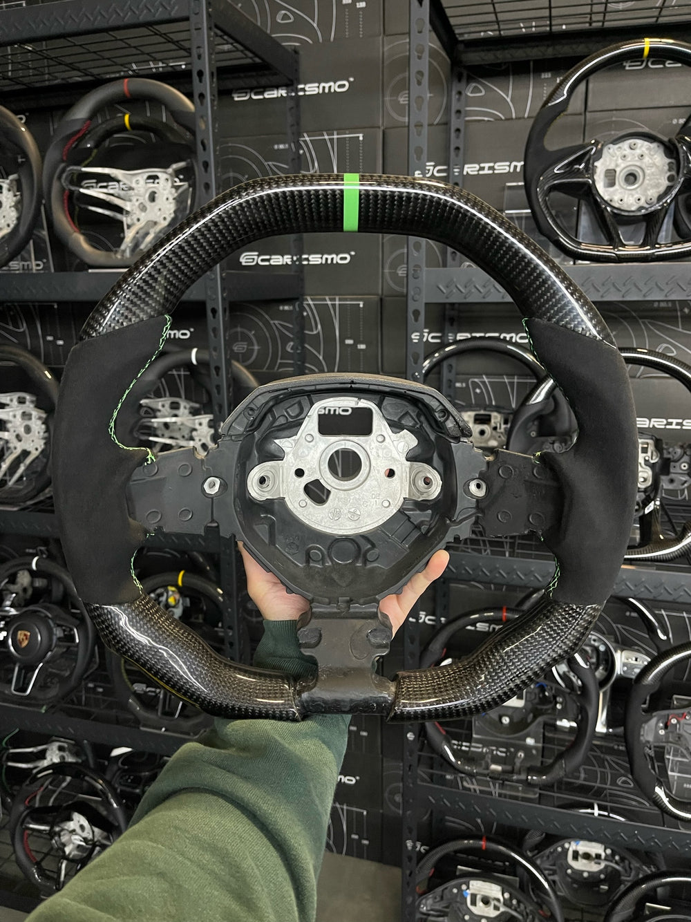 Carismo Steering Wheel For Lamborghini Aventador - Signature - Gloss Carbon - Alcantara