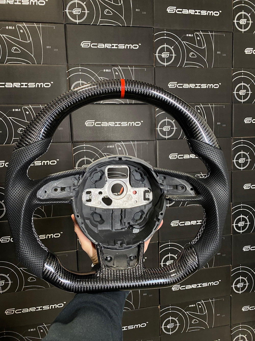 Carismo Steering Wheel For Audi (B8.5 Wheel) - Sport - Gloss Carbon - Smooth Leather
