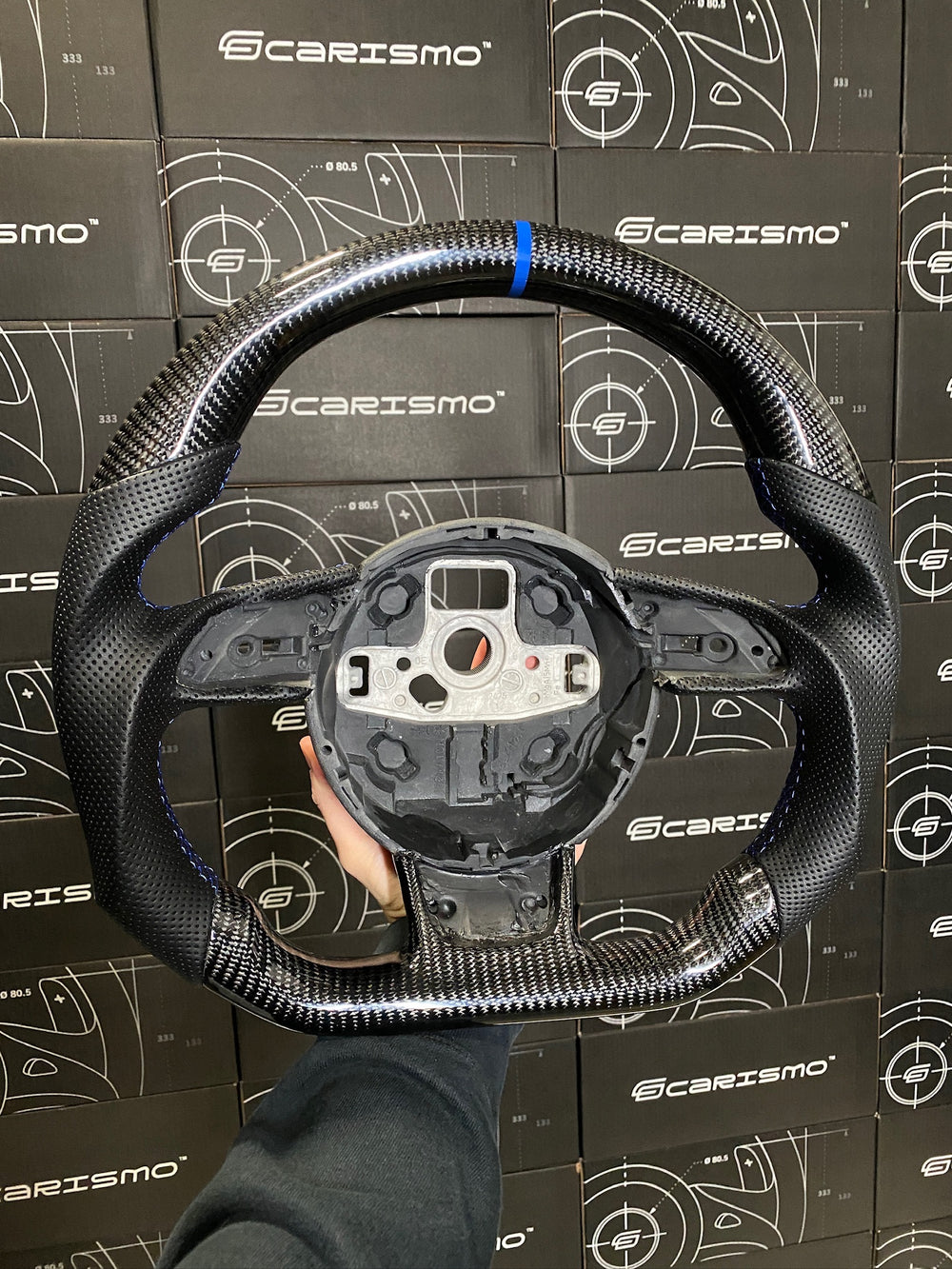 Carismo Steering Wheel For Audi (B8.5 Wheel) - Sport - Gloss Carbon - Smooth Leather