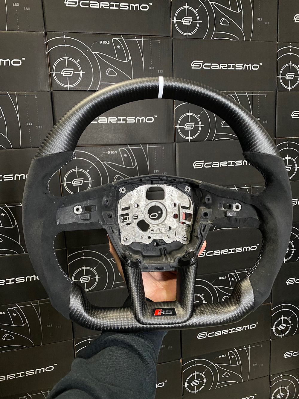 Carismo Steering Wheel For Audi (C8 Wheel) - Sport - Matte Carbon - Alcantara