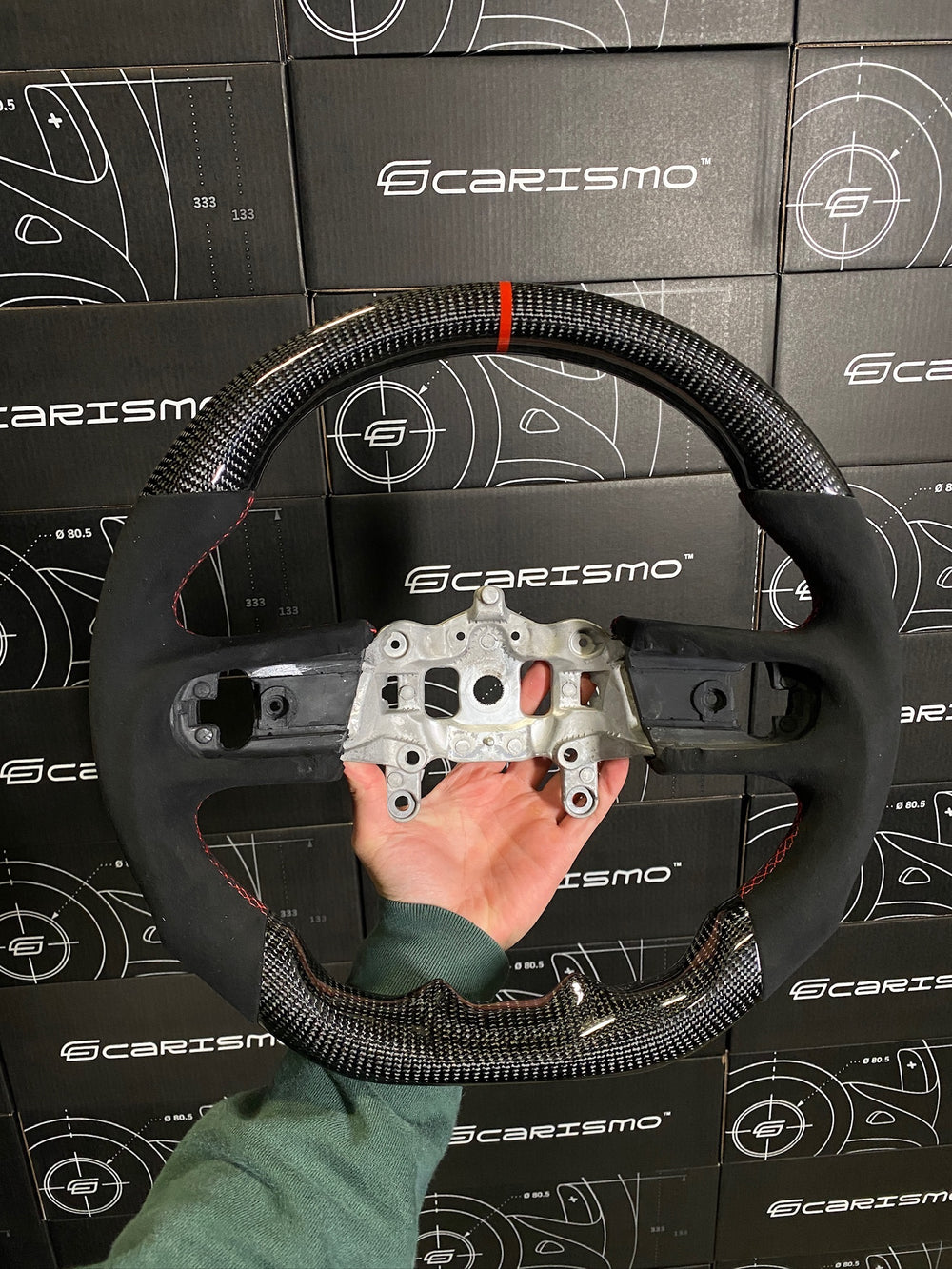 Carismo Steering Wheel For Jeep Wrangler (JL) - Sport - Gloss Carbon - Alcantara