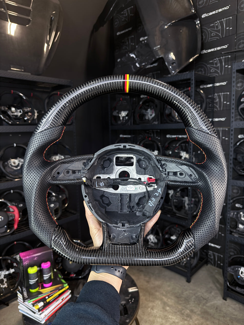 Carismo Steering Wheel For Audi (B8.5 Wheel) - Sport - Gloss Carbon - Smooth Leather