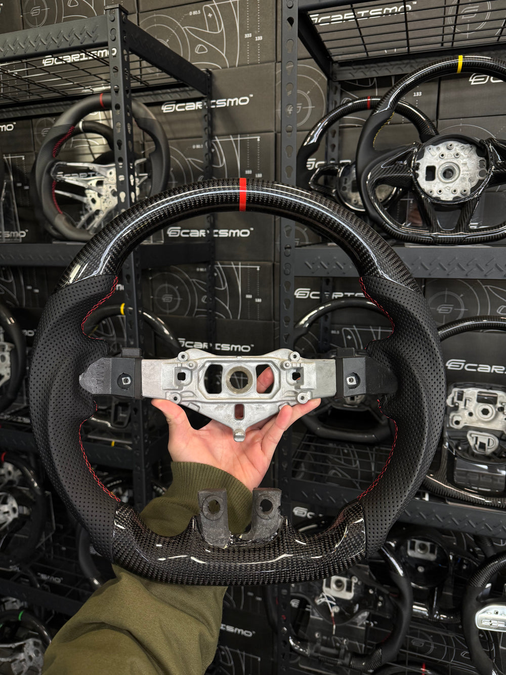 Carismo Steering Wheel For Dodge / SRT (Pre-2015) - Sport - Gloss Carbon - Perforated Leather