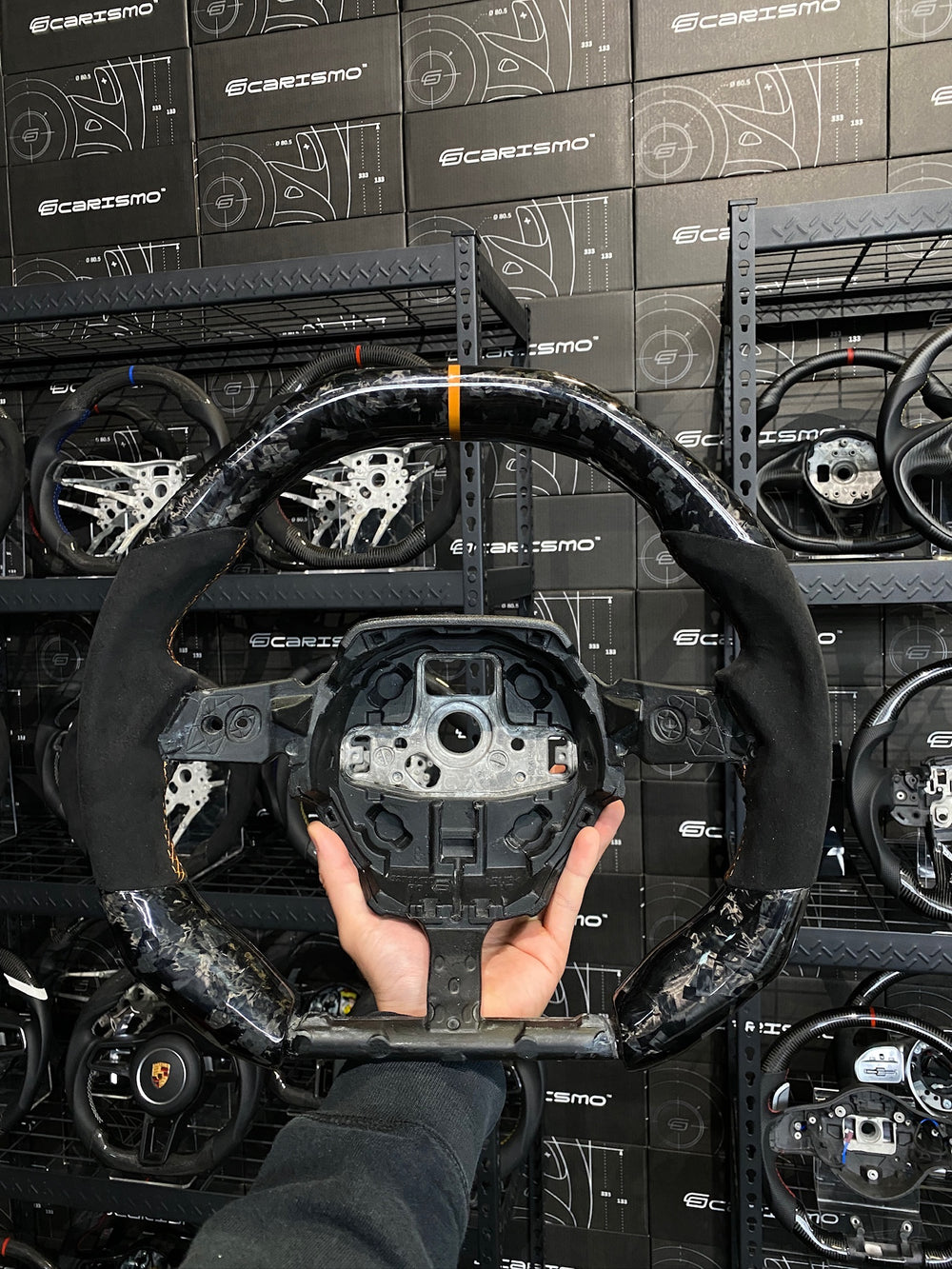 Carismo Steering Wheel For Lamborghini Huracan - Signature - Gloss Forged Carbon - Alcantara