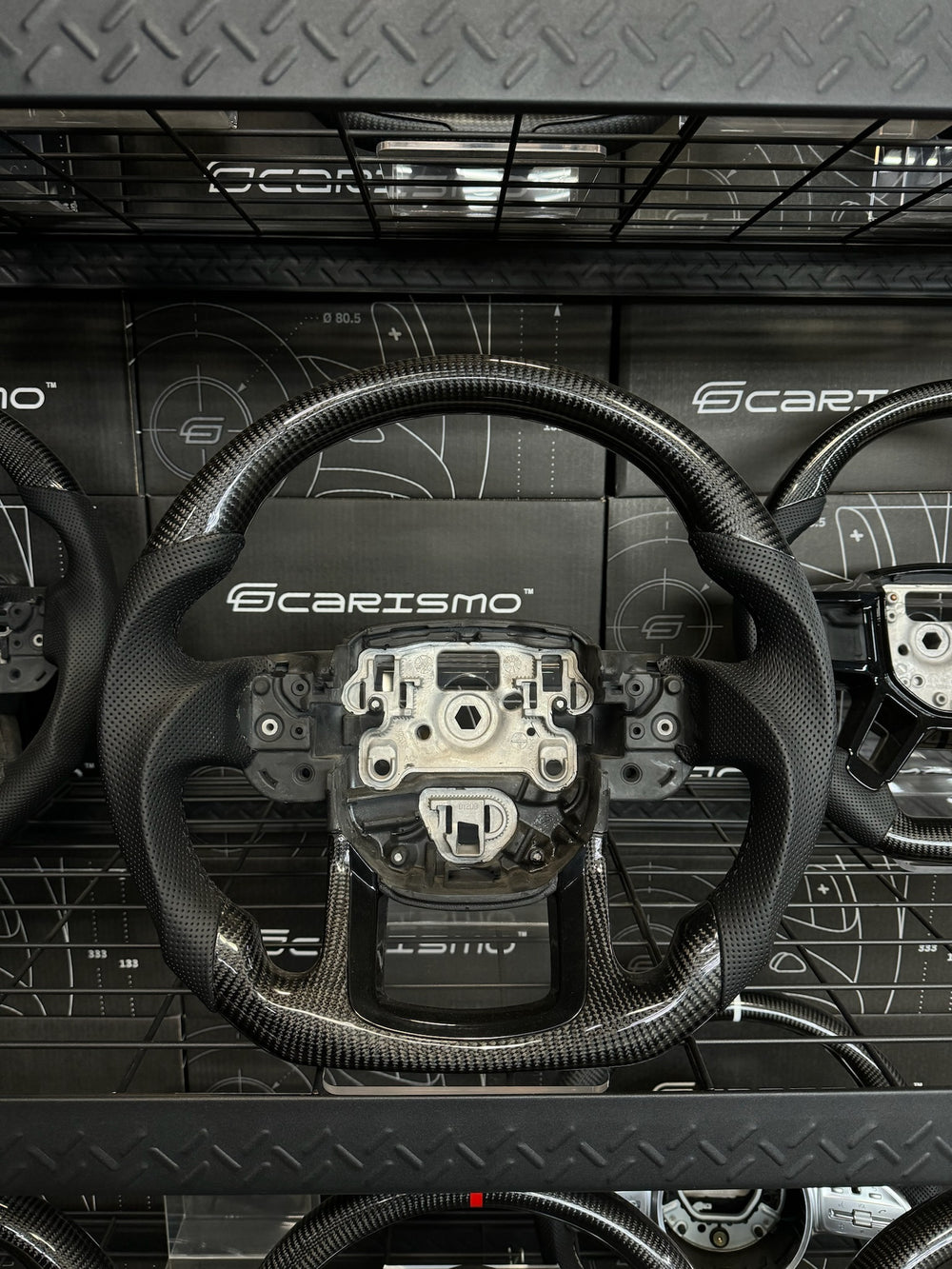 Carismo Steering Wheel For Range Rover Sport (L494) - Sport - Gloss Carbon - Perforated Leather