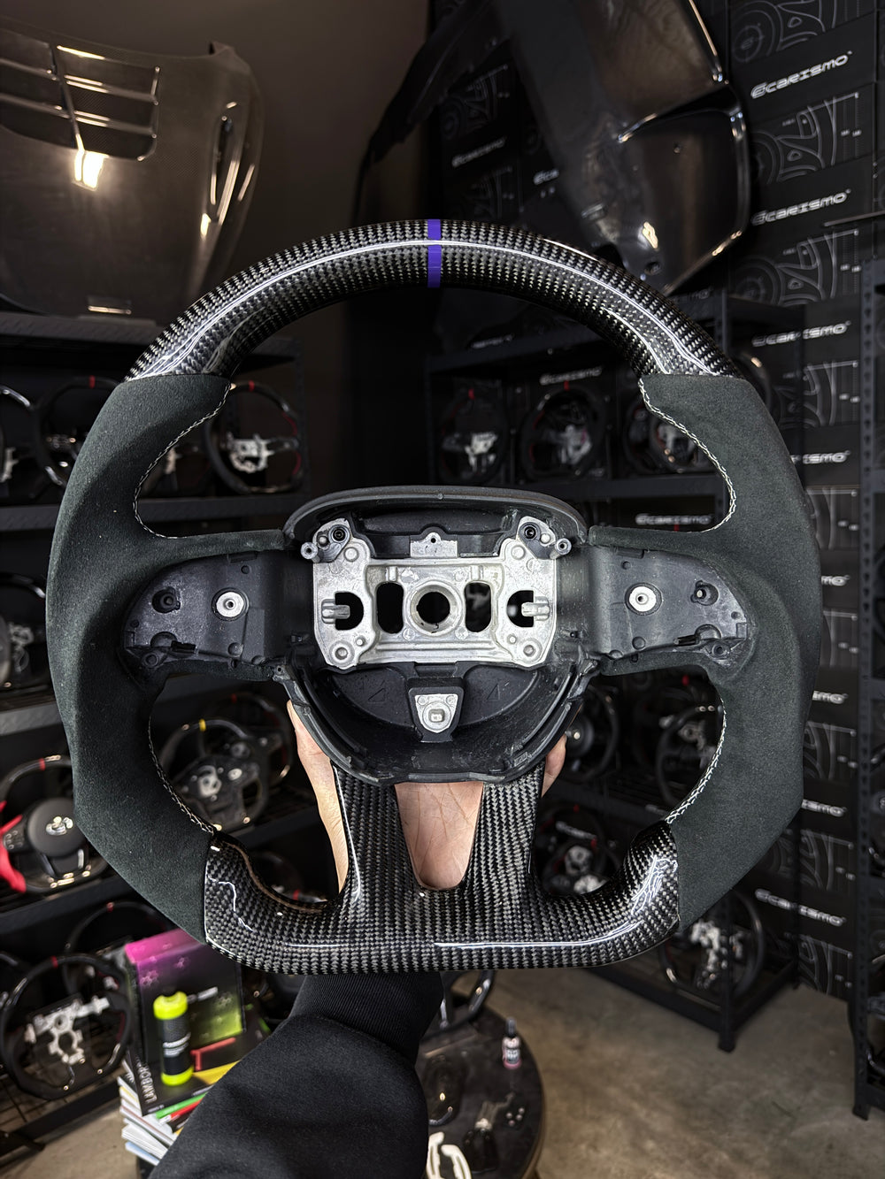 [Media/Test] Dodge / SRT (2015+) - Sport - Gloss Carbon - Alcantara - White Stitching - Purple Stripe