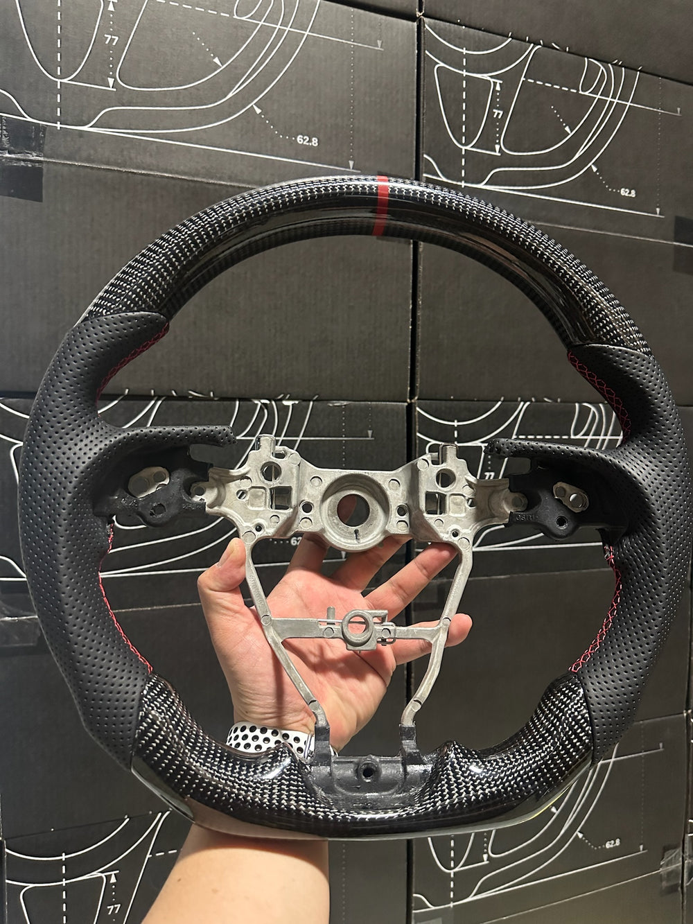 Carismo Steering Wheel For Toyota Camry (Gen 8) - Sport - Gloss Carbon - Perforated Leather