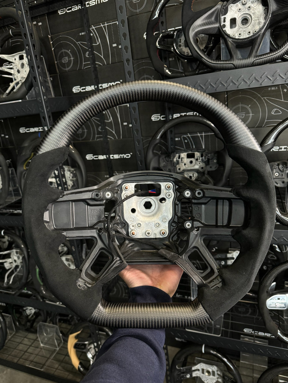 [Made to Order] Land Rover Defender (L663) - Sport - Matte Carbon - Alcantara - Black Stitching - Black Stripe