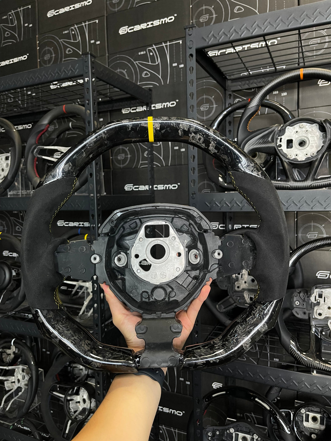 [Display/Demo] Lamborghini Aventador - Signature - Gloss Forged Carbon - Alcantara - Yellow