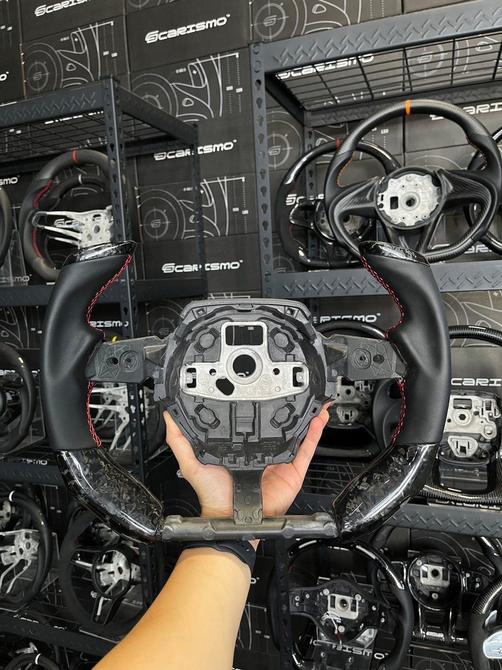 Carismo Steering Wheel For Lamborghini Huracan - F1 Competition - Gloss Forged Carbon - Smooth Leather