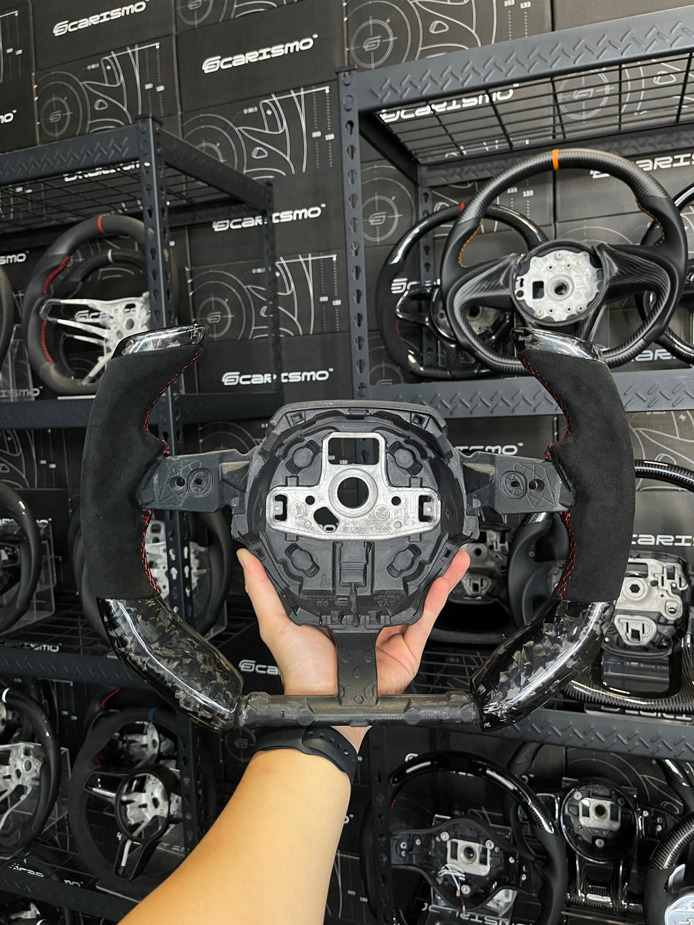 Carismo Steering Wheel For Lamborghini Huracan - F1 Competition - Gloss Forged Carbon - Alcantara