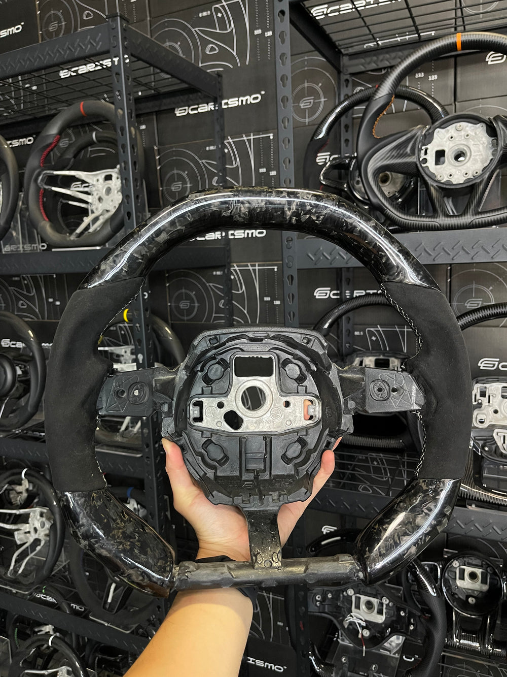 Carismo Steering Wheel For Lamborghini Huracan - Signature - Gloss Forged Carbon - Alcantara