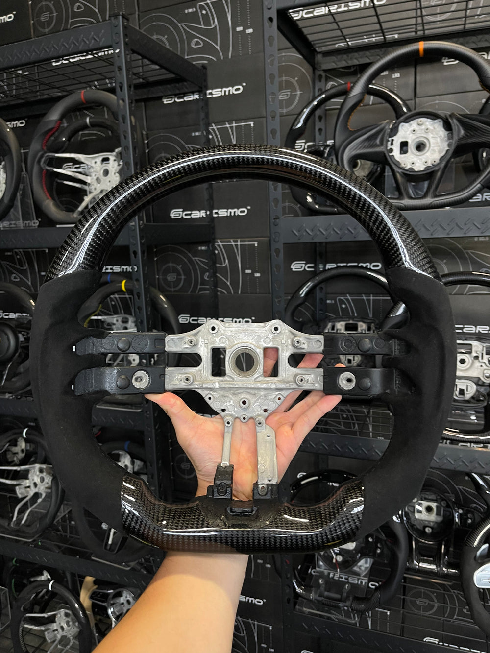 [Media/Test] Mercedes/AMG (2022 AMG Performance Wheel) - Sport - Gloss Carbon - Alcantara - Black Stitching - No Stripe
