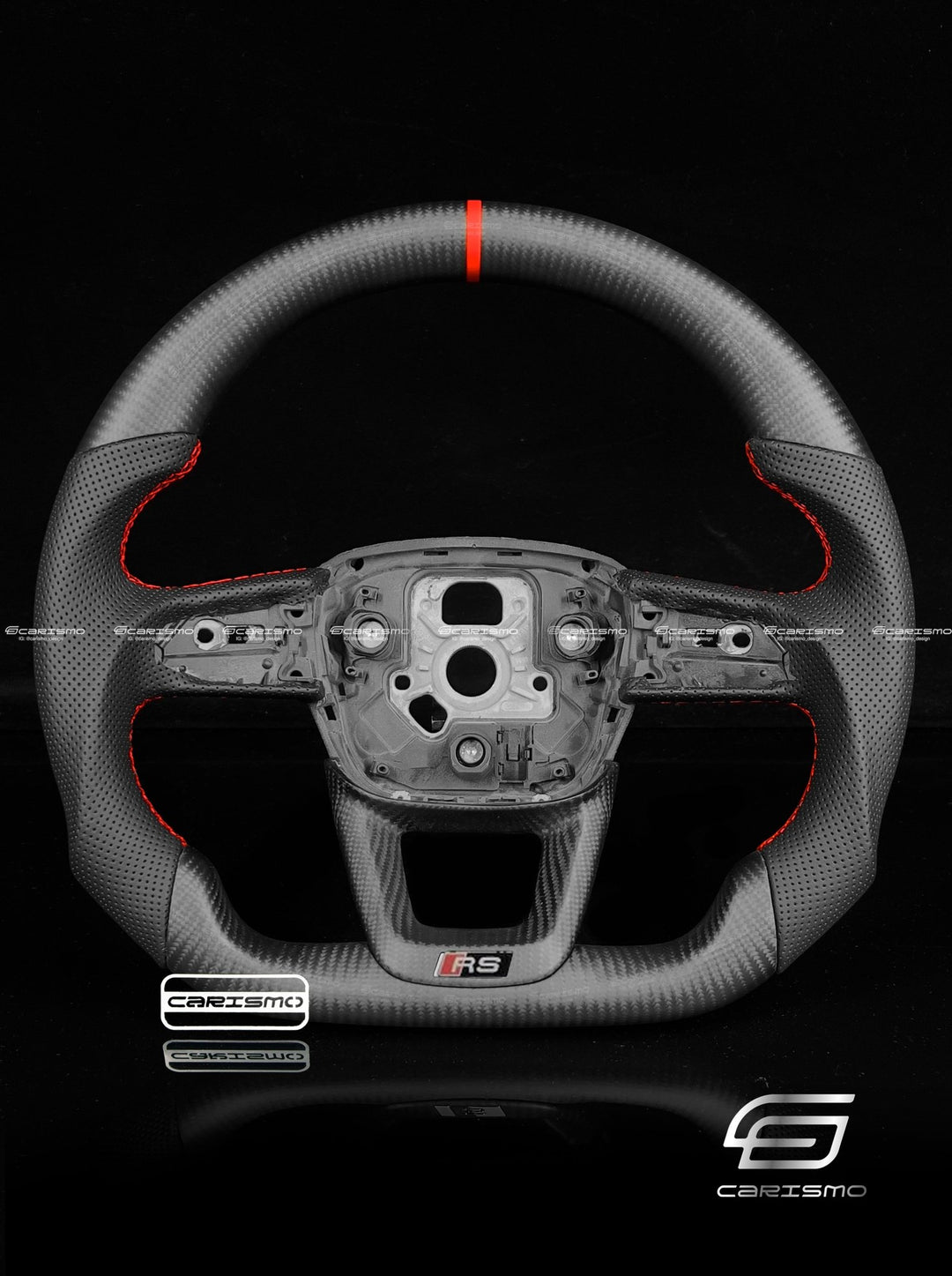 Carismo Steering Wheel For Audi (B9.5 Q Wheel) - Sport - Matte Carbon - Perforated Leather - Carismo