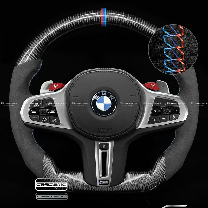Carismo Steering Wheel For BMW G-Series (M Performance Wheels) - Sport - Gloss Carbon - Alcantara-Collection
