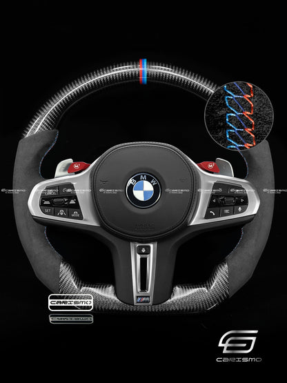Carismo Steering Wheel For BMW 3 Series (G20) / M3 (G80) - Sport - Gloss Carbon - Alcantara - Carismo