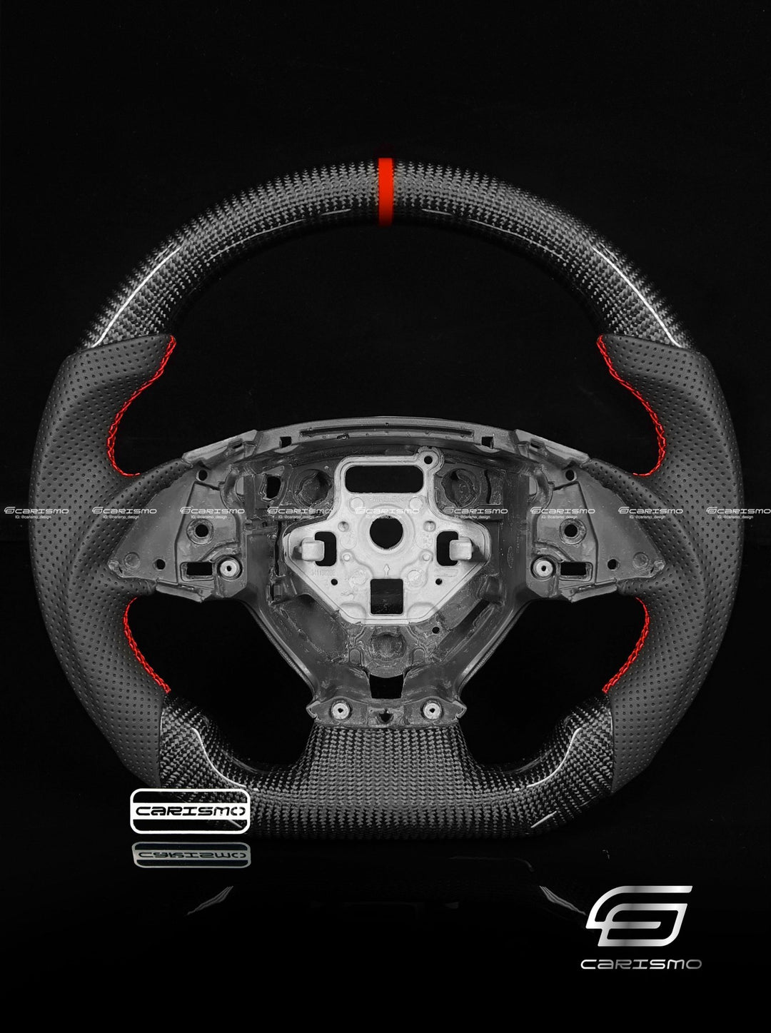 Carismo Steering Wheel For Chevrolet Camaro (Gen 6) - Sport - Gloss Carbon - Perforated Leather - Carismo