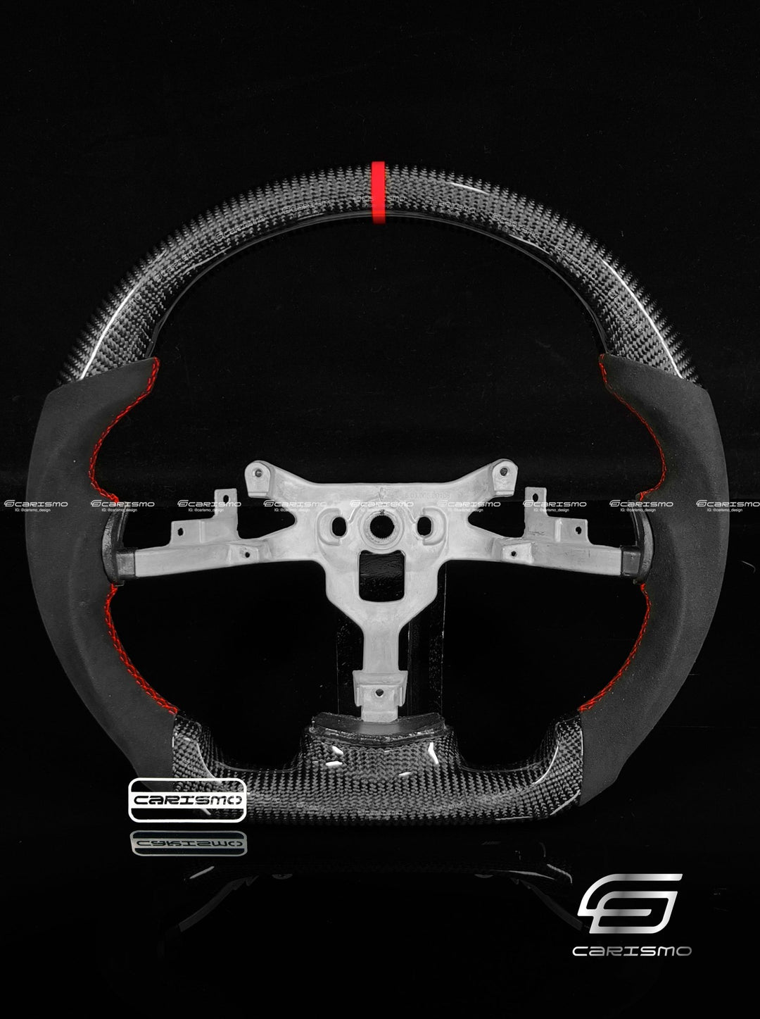 Carismo Steering Wheel For Chevrolet Corvette (C6) - Sport - Gloss Carbon - Alcantara - Carismo