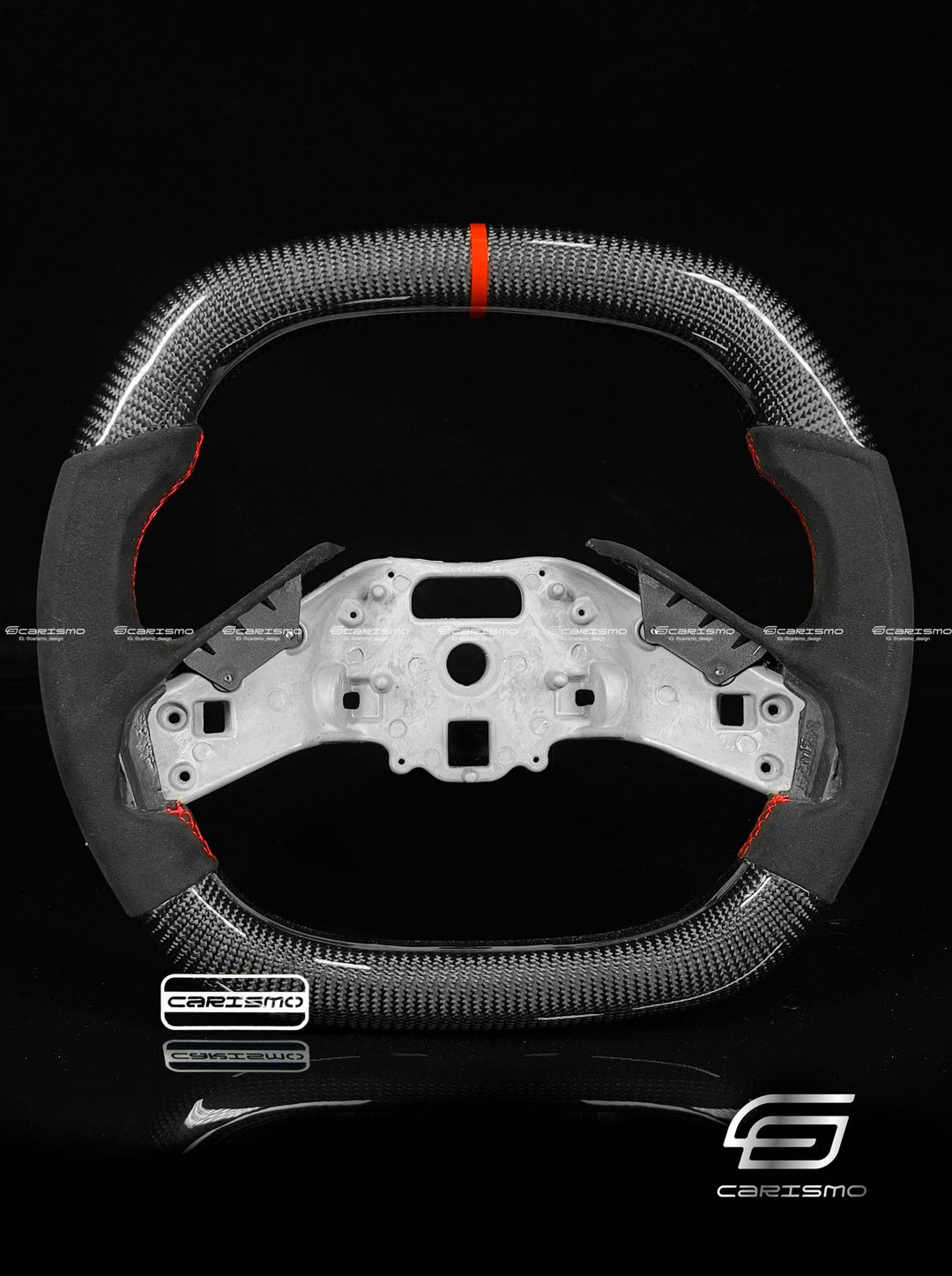 Carismo Steering Wheel For Chevrolet Corvette (C8) - Signature - Gloss Carbon - Alcantara - Carismo