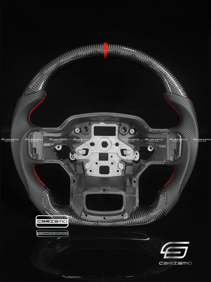 Carismo Steering Wheel For Ford F - 150 Raptor (Gen 3) - Sport - Gloss Carbon - Perforated Leather - Carismo