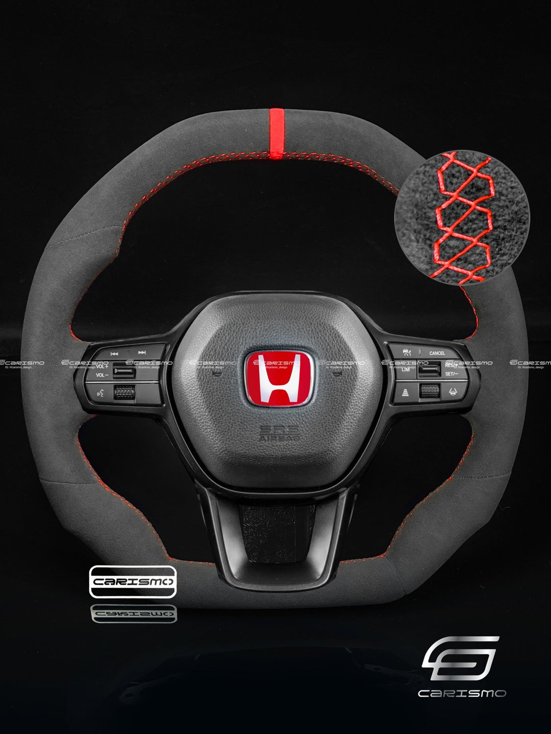 Carismo Steering Wheel For Honda Civic (FE) / Type R (FL5) - Signature - Full Alcantara - Carismo