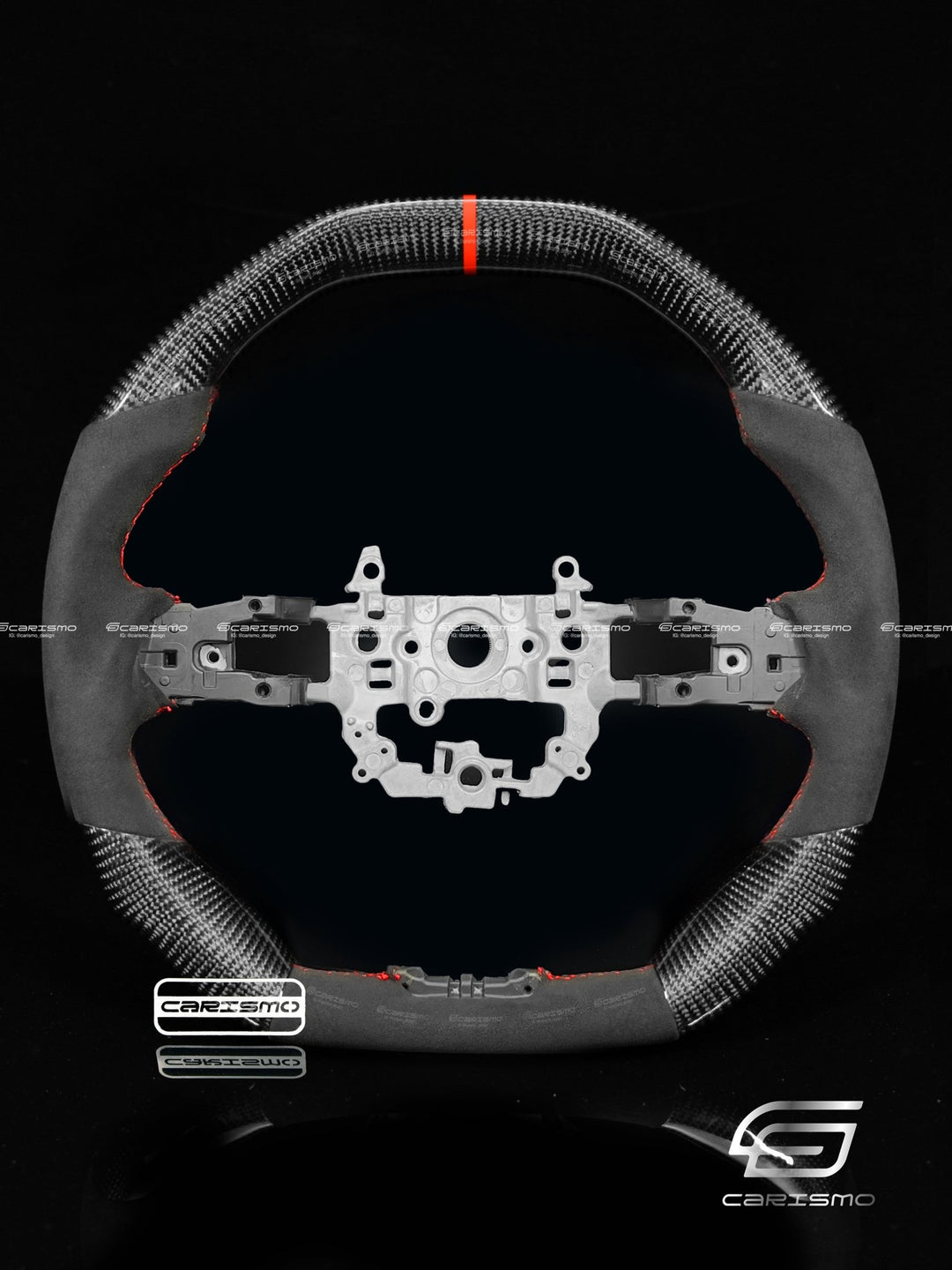 Carismo Steering Wheel For Honda Civic (FE) / Type R (FL5) - Signature - Gloss Carbon - Alcantara