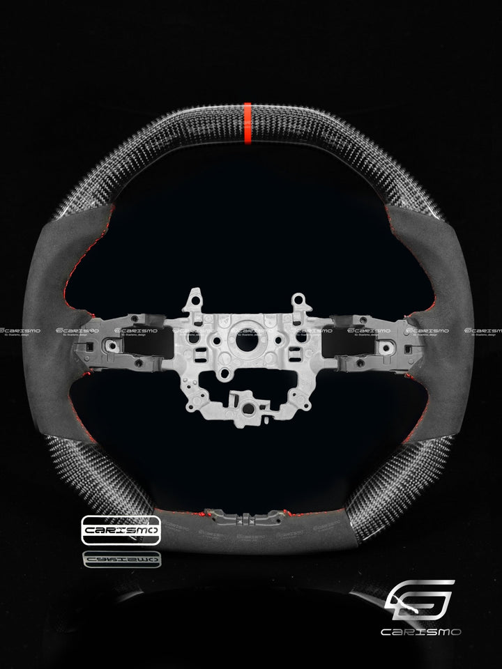Carismo Steering Wheel For Honda Civic (FE) / Type R (FL5) - Signature - Gloss Carbon - Alcantara - Carismo