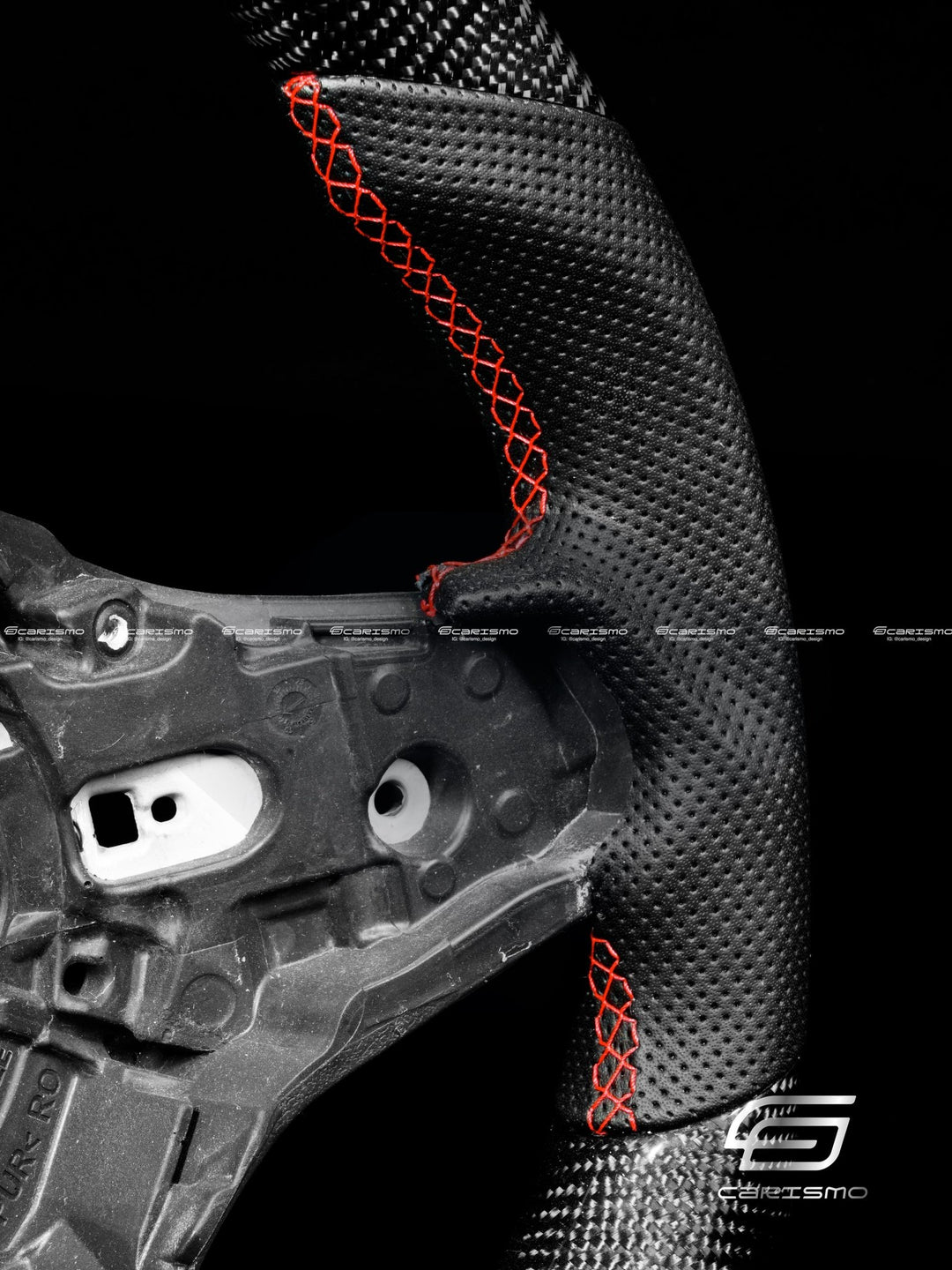 Carismo Steering Wheel For Honda Civic (FE) / Type R (FL5) - Signature - Gloss Carbon - Perforated Leather - Carismo