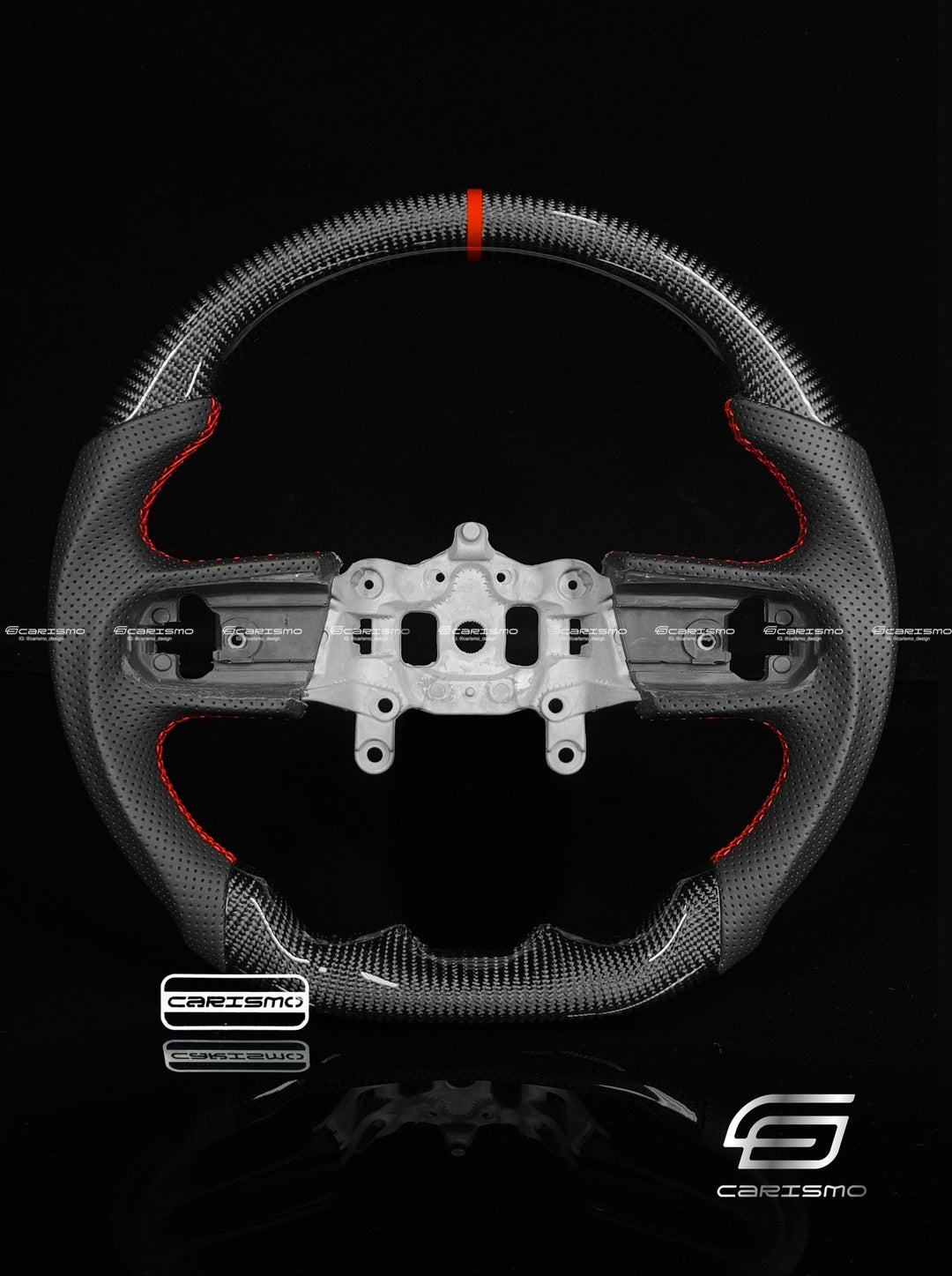 Carismo Steering Wheel For Jeep Wrangler (JL) - Sport - Gloss Carbon - Perforated Leather - Carismo