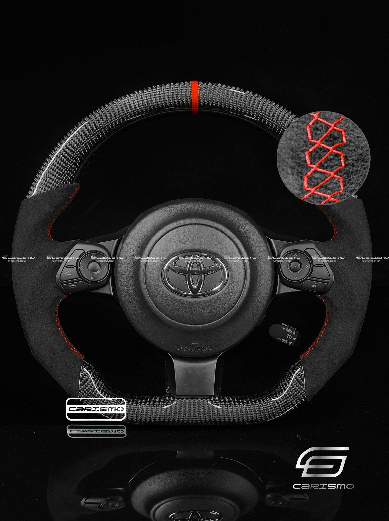 Carismo Steering Wheel For Toyota GR86 (ZN8) - Sport - Gloss Carbon -