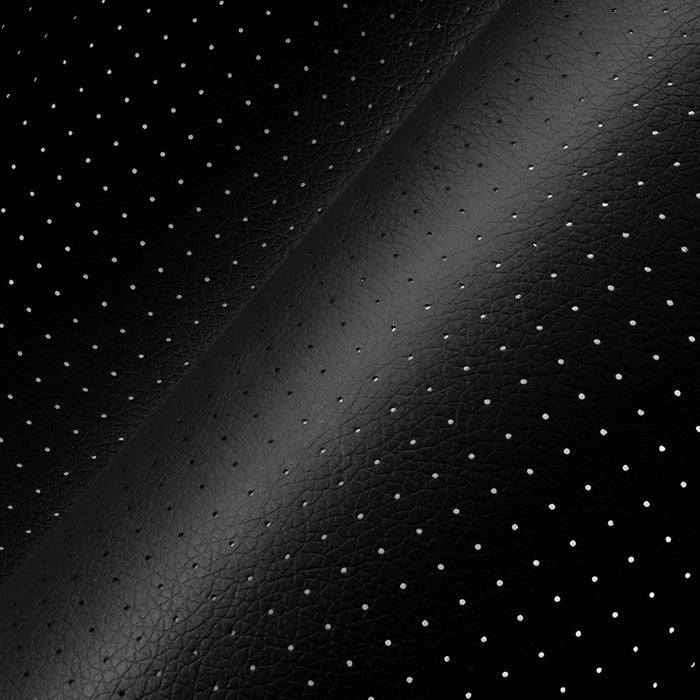 Close-up of perforated leather