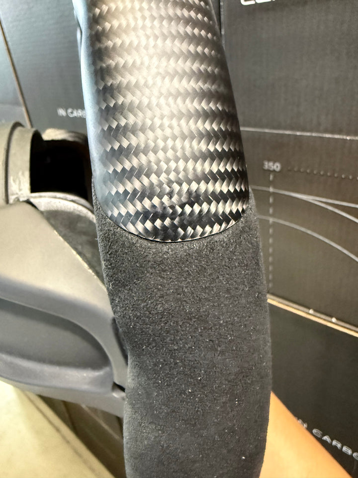 [Media/Test] McLaren Super Sport - Sport - Matte Carbon - Alcantara - Blue Stitching - Blue Stripe (Slight Manufacturing Defect)