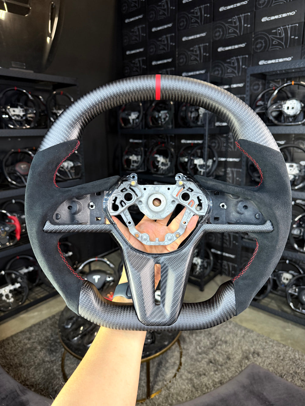 [Made to Order] Nissan GT-R (R35 EBA) - Sport - Matte Carbon - Alcantara - Red Stitching - Red Stripe