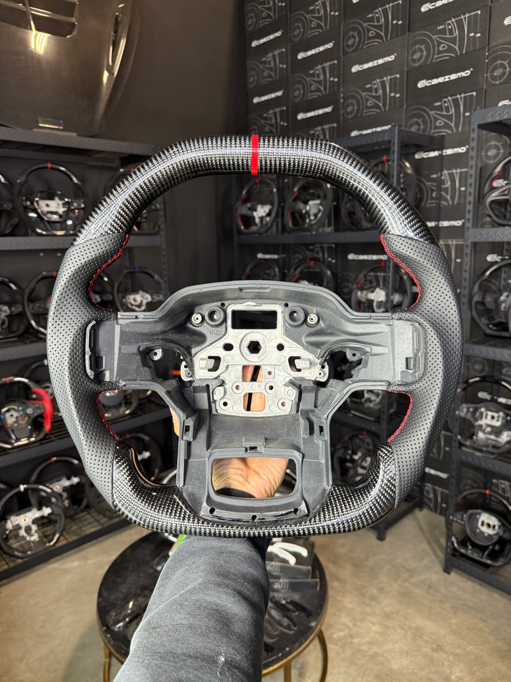 [Made to Order] Ford F-150 Raptor (Gen 3) - Signature - Gloss Carbon - Perforated Leather - Red Stitching - Red Stripe