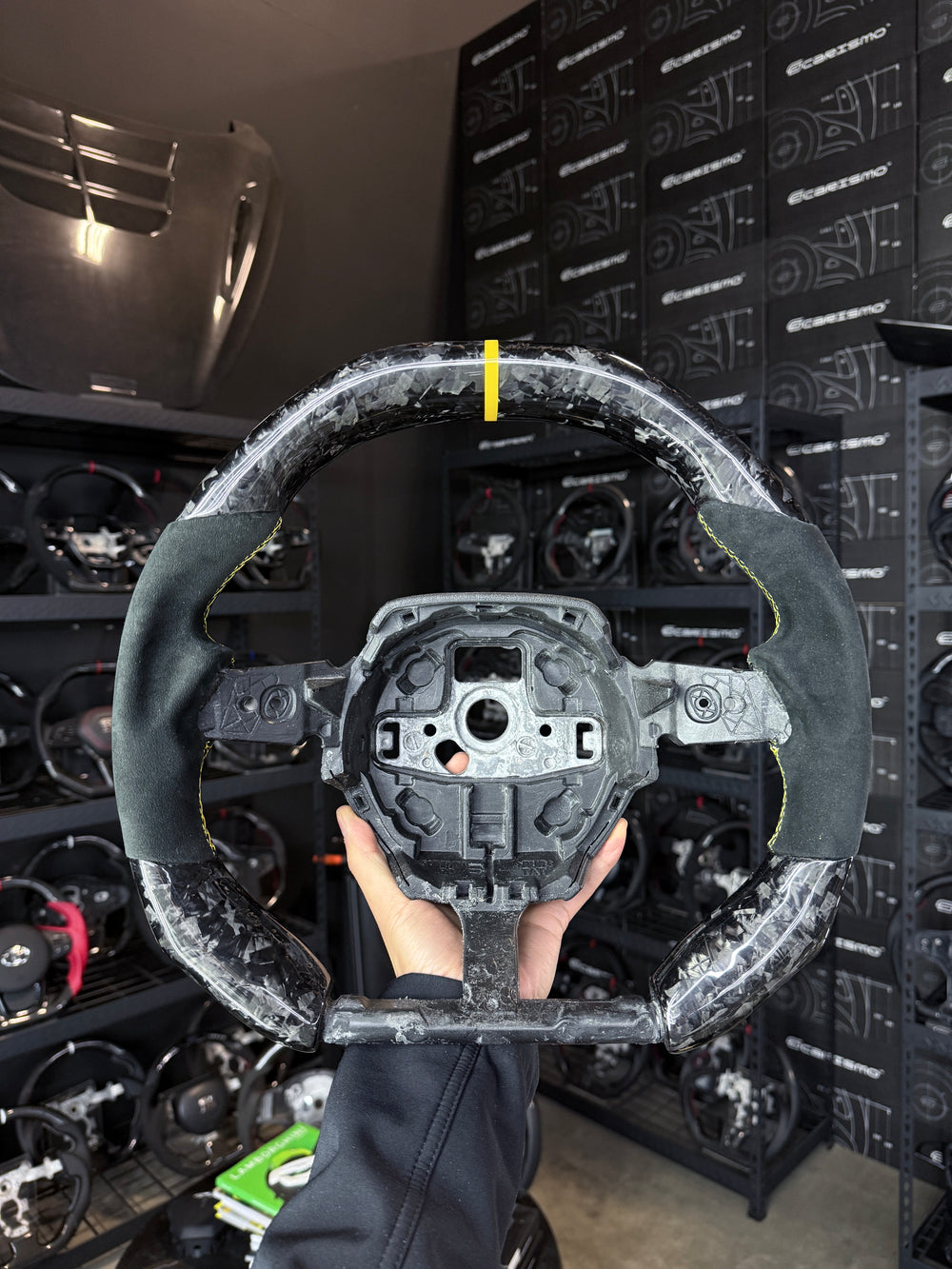 Carismo Steering Wheel For Lamborghini Huracan - Signature - Gloss Forged Carbon - Alcantara