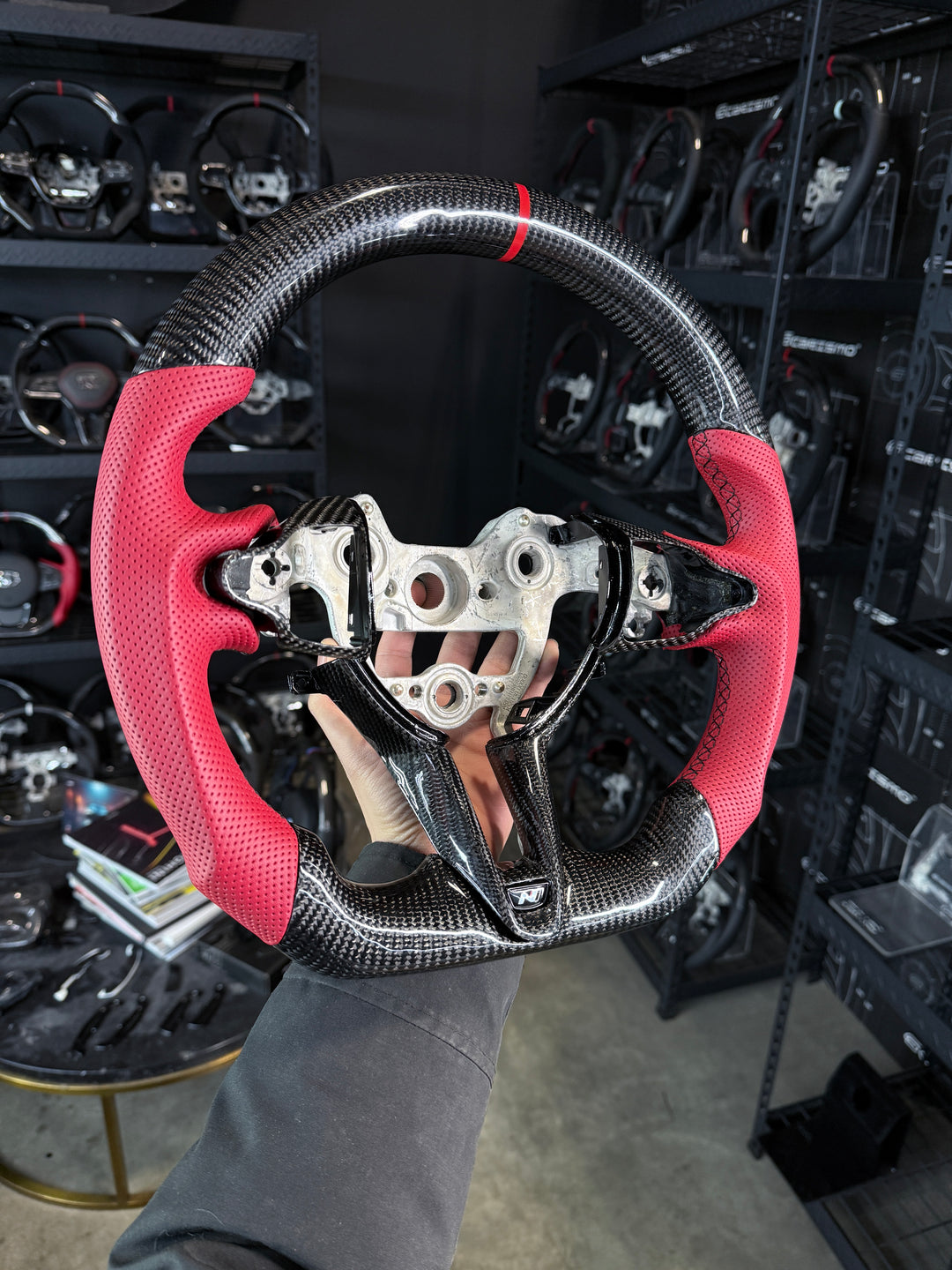 [Media/Test] Hyundai Elantra N (CN7) - Sport - Gloss Carbon - Red Perforated Leather - Black Stitching - Red Stripe (Trim Included)