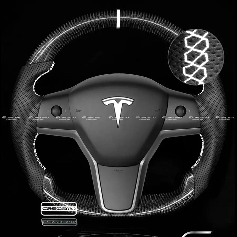 Tesla Model 3/Y · Sport steering wheel by Carismo