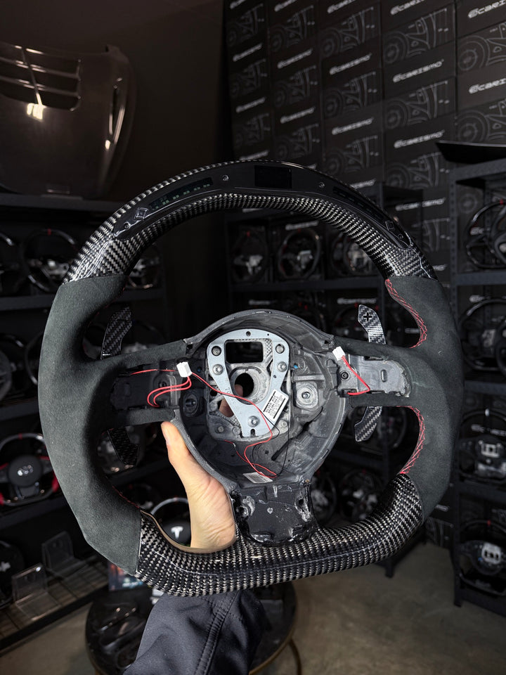 [Made to Order] Audi R8 (Gen 1) - Classic RPM LED - Gloss Carbon - Alcantara - Red Stitching - No Stripe