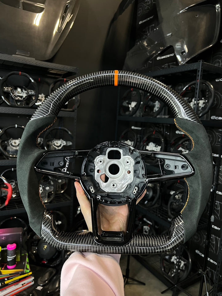 [Made to Order] Audi R8 (Gen 2) - Sport - Gloss Carbon - Alcantara - Orange Stitching - Orange Stripe