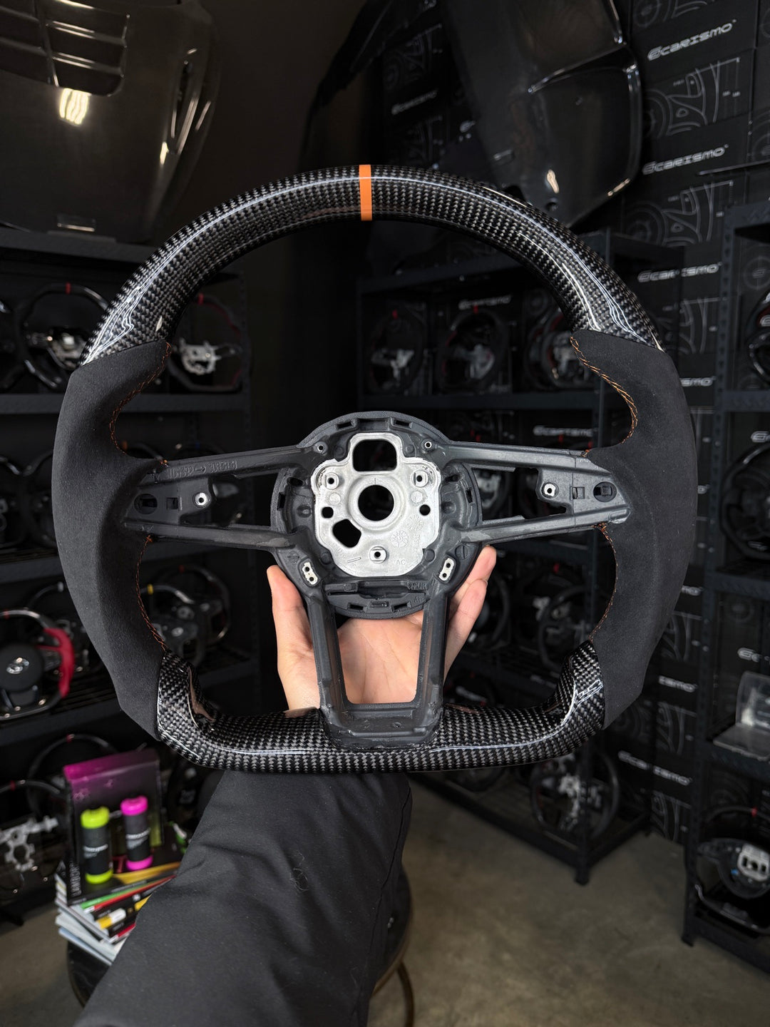 [Made to Order] Audi R8 (Gen 2) - Sport - Gloss Carbon - Alcantara - Tan Stitching - Tan Stripe