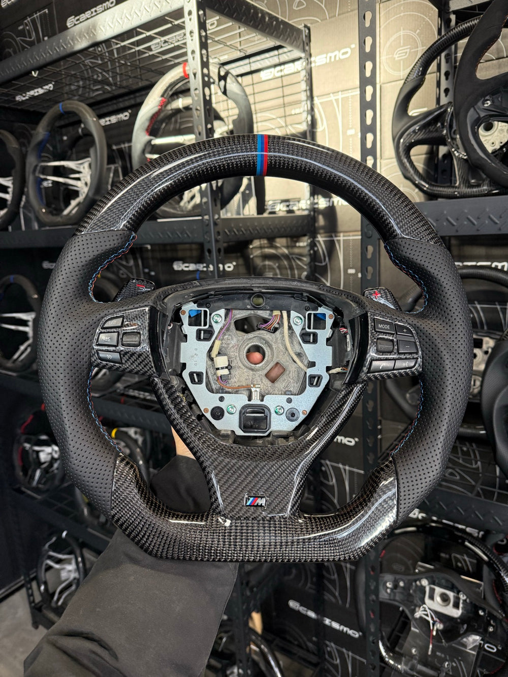 [Made to Order] BMW 5 Series (F10) - Sport - Gloss Carbon - Perforated Leather - BMW M Colors Stitching - BMW M Colors Stripe