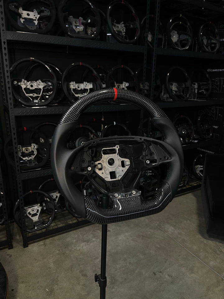 [Made to Order] Chevrolet Corvette (C7) - Sport - Gloss Carbon - Smooth Leather - Black Stitching - Red Stripe