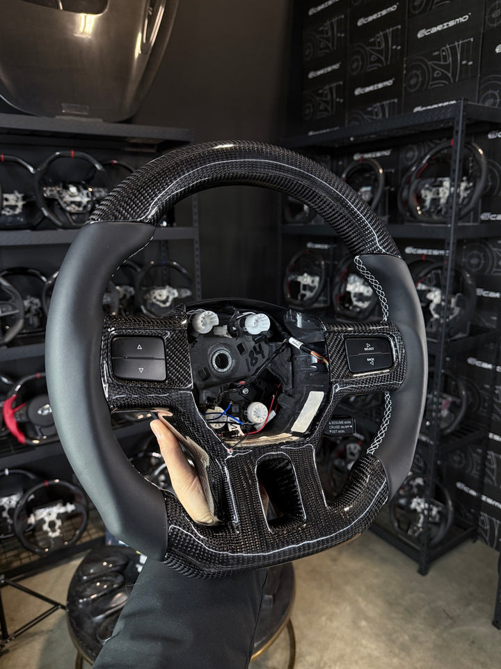 [Made to Order] Dodge Ram (Gen 4) - Sport - Gloss Carbon - Smooth Leather - White Stitching - No Stripe