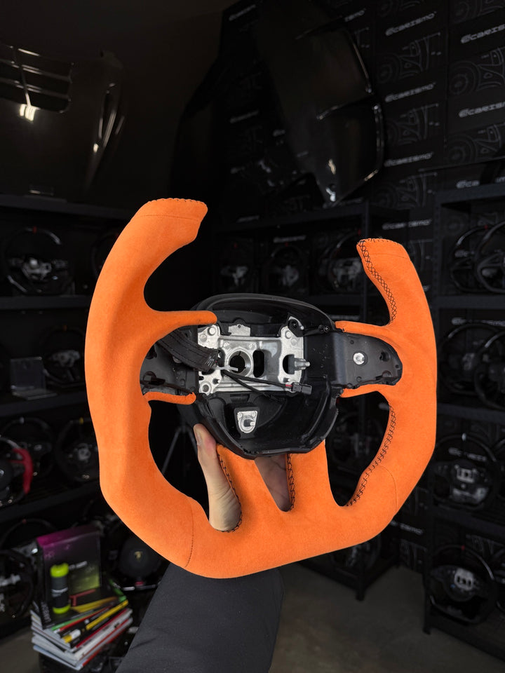 [Made to Order] Dodge / SRT (2015+) - F1 Competition - Full Alcantara - Orange Alcantara - Black Stitching - No Stripe