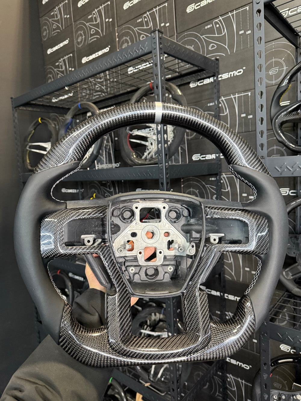 [Made to Order] Ford F-150 Raptor (Gen 2) - Sport - Gloss Carbon - Smooth Leather - Grey Stitching - Grey Stripe