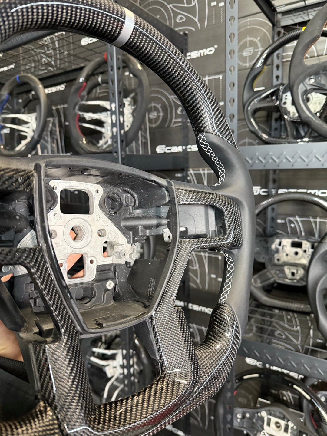 [Made to Order] Ford F-150 Raptor (Gen 2) - Sport - Gloss Carbon - Smooth Leather - Grey Stitching - Grey Stripe