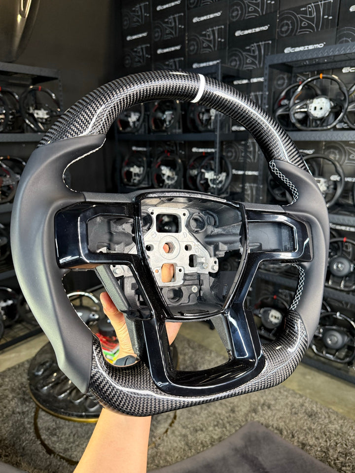 [Made to Order] Ford F-150 Raptor (Gen 2) - Sport - Gloss Carbon - Smooth Leather - White Stitching - White Stripe