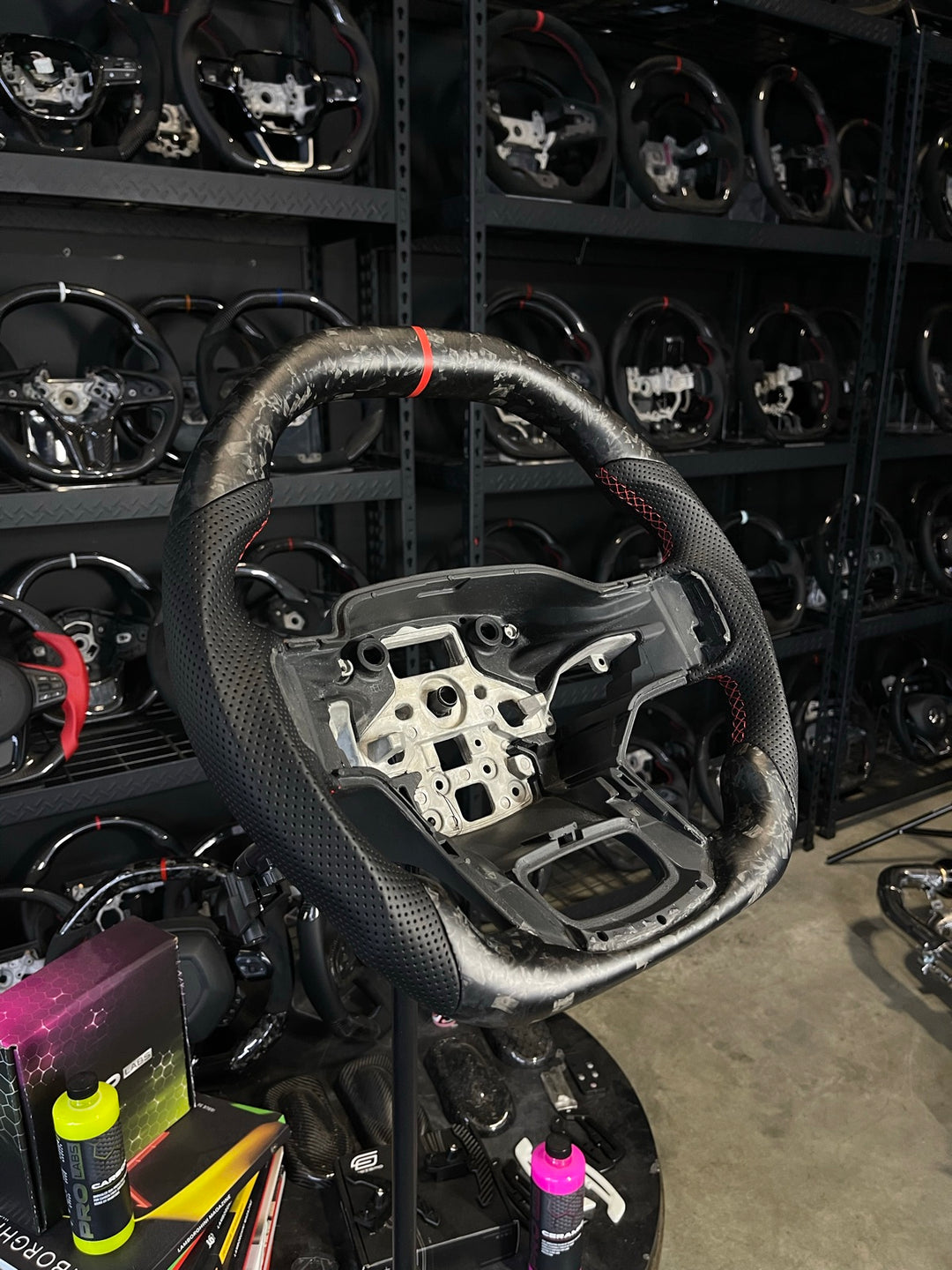 [Made to Order] Ford F-150 Raptor (Gen 3) - Signature - Matte Forged Carbon - Perforated Leather - Red Stitching - Red Stripe