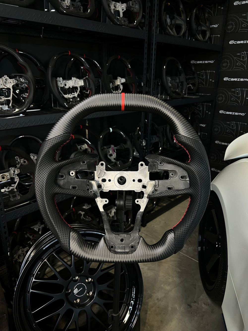 [Made to Order] Honda Civic (FC) / Type R (FK8) - Signature - Matte Carbon - Perforated Leather - Red Stitching - Red Stripe
