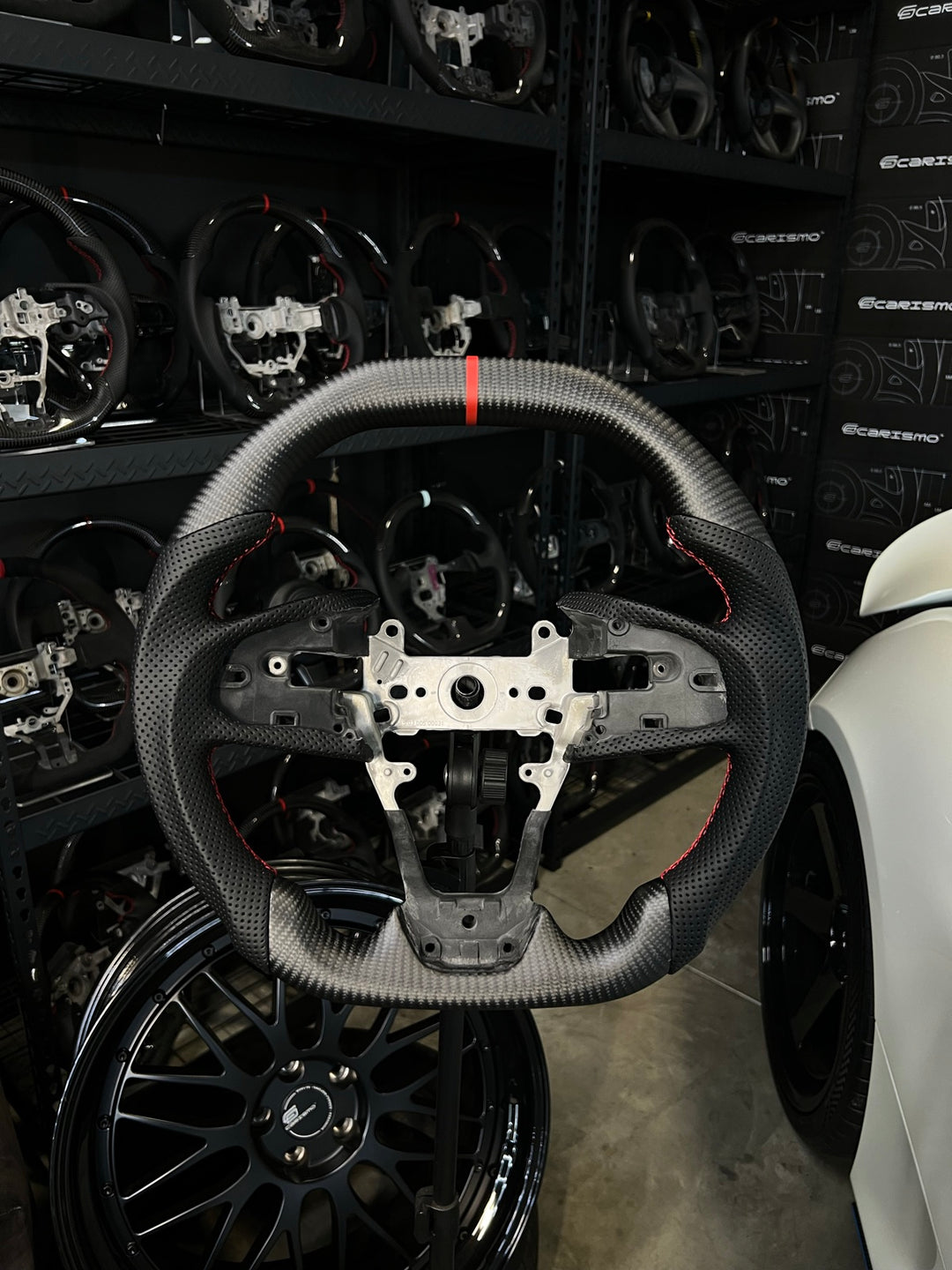 [Made to Order] Honda Civic (FC) / Type R (FK8) - Signature - Matte Carbon - Perforated Leather - Red Stitching - Red Stripe